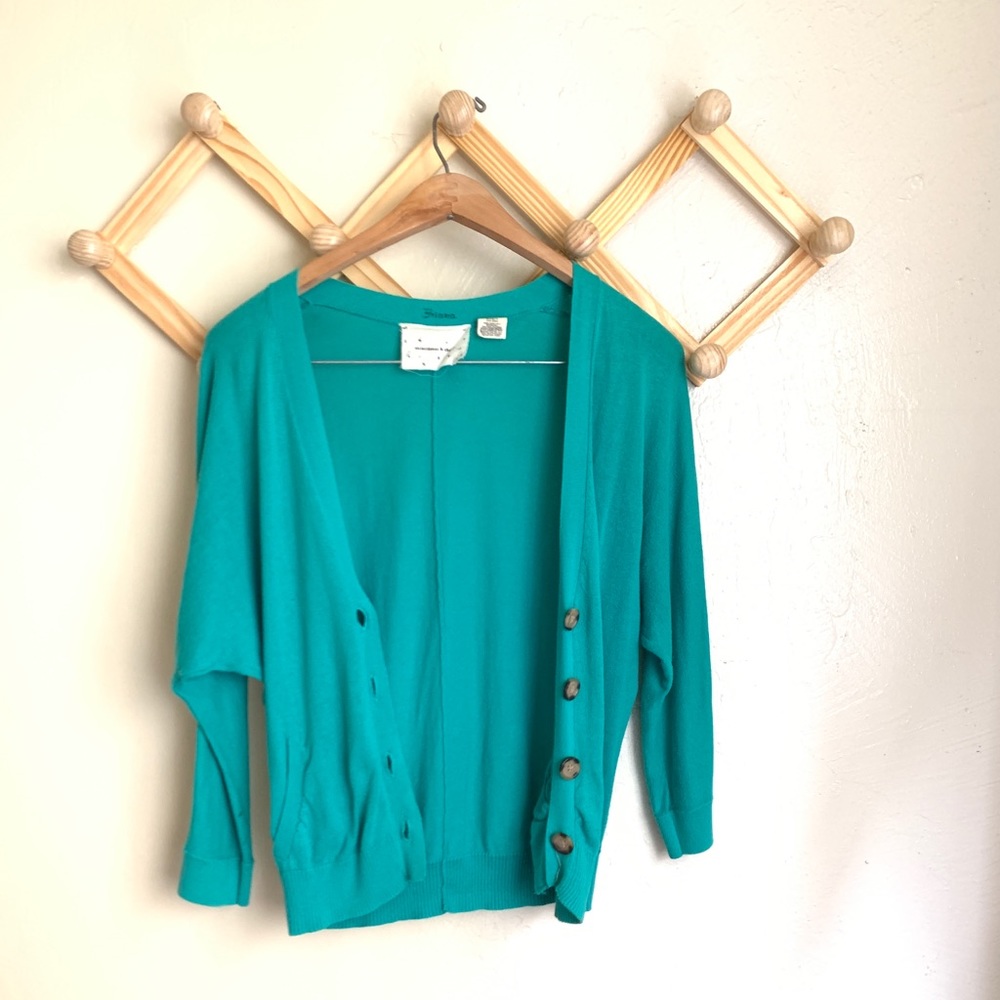 Green cardigan